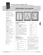 Alphabet de papier