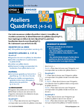 Ateliers Quadrilect GS