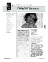 Comptines et psychomotricité (3) / Comptines et notions temporelles