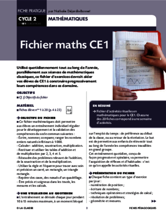 Fichier maths CE1