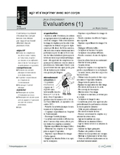 Jeux d'expression (9) / Evaluation (1)