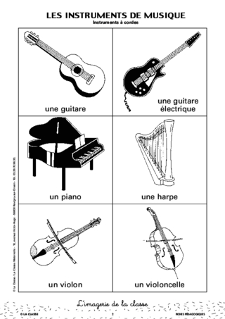 L'imagerie : les instruments de musique