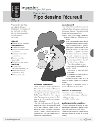 Pipo le clown (6) / Pipo dessine l'écureuil