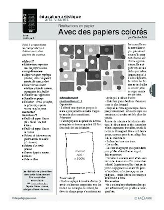 Réalisations en papier (4) /  Avec des papiers colorés