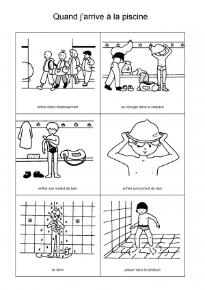 Quand j'arrive à la piscine