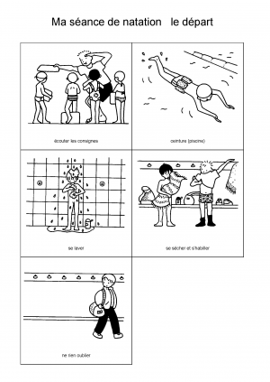 Ma séance de natation   le départ