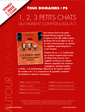 1 2 3 Petits Chats Qui Savaient Compter Jusqu A 3 Fichespedagogiques Com