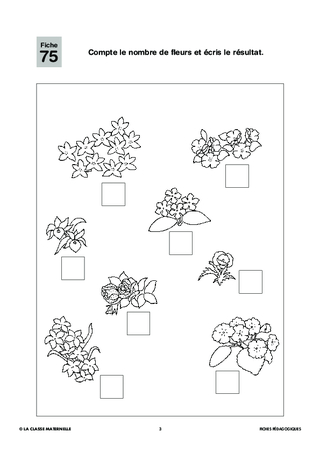 100 fiches de maths français GS. Le printemps