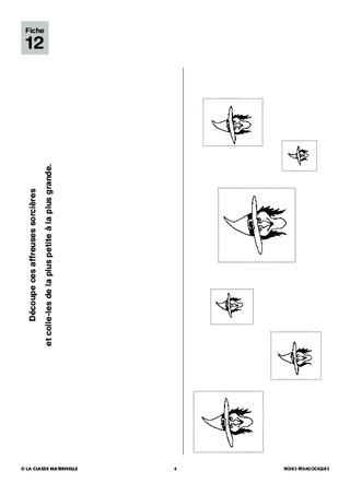 100 fiches de maths français GS. Les sorcières