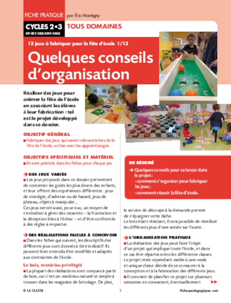 12 jeux à fabriquer pour la fête de l'école