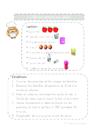 2 recettes illustrées