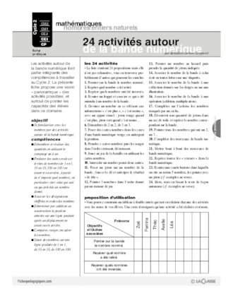 24 activités autour de la bande numérique