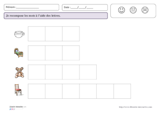 3 ours  - recomposer les mots