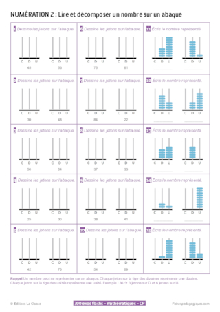 300 exercices flashs de mathématiques niveau CP-CE1