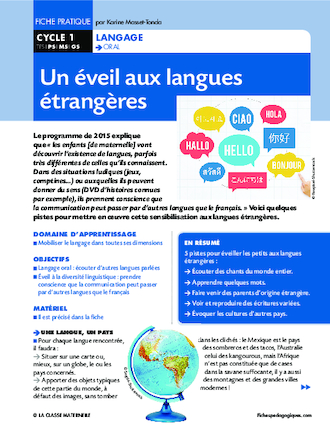 5 activités pour un éveil aux langues étrangères