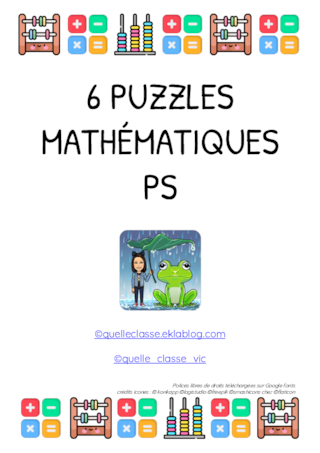 6 puzzles mathématiques PS