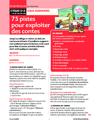 75 pistes pour exploiter des contes