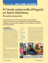 À l’école maternelle d’Argueil, en Seine-Maritime Deuxième journée