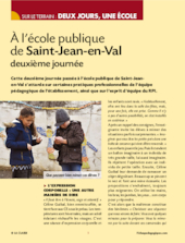 À l’école publique de Saint-Jean-en-Val deuxième journée