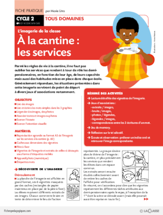 A la cantine: les services (Imagerie)