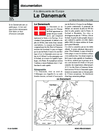 A la découverte des pays d'Europe. Le Danemark