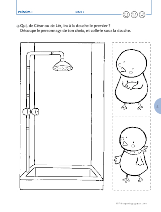 A la douche ! 2/6 Un peu de vocabulaire