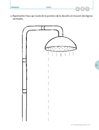 A la douche ! 4/6 Lecture et graphisme