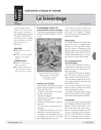 A l'école de la vie (5) / Le bavardage / La tricherie