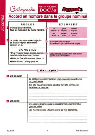 Les accords en genre et en nombre - les règles à retenir