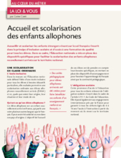 Accueil et scolarisation des enfants allophones