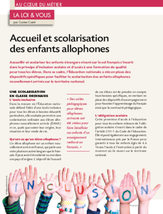 Accueil et scolarisation des enfants allophones