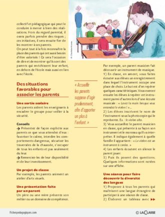 Accueillir les parents à l'école