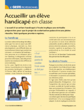 Accueillir un élève handicapé en classe