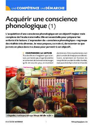 Acquérir une conscience phonologique (1)