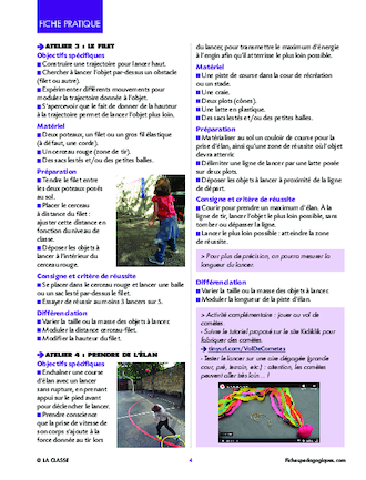 Activités athlétiques au Cycle 2