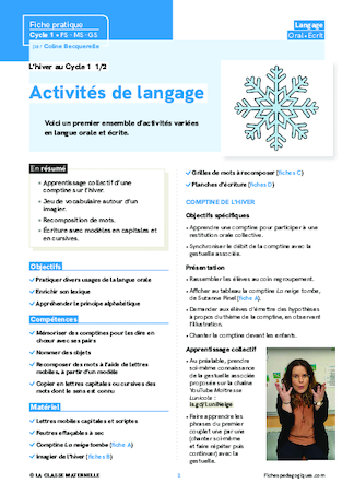 Activités autour de l'hiver