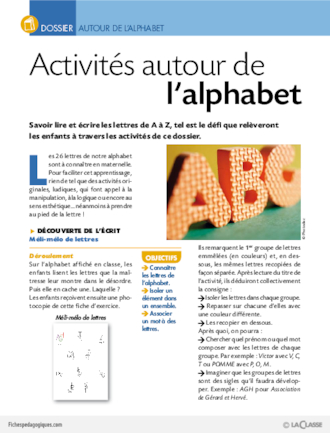 Activités autour de l'alphabet (dossier)