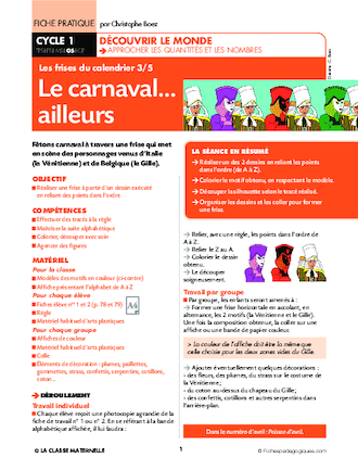 Activités autour du Carnaval