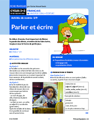 Activités de rentrée