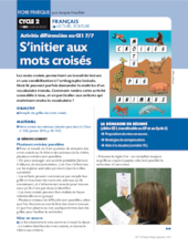 Activités différenciées au CE1. S'initier aux mots croisés