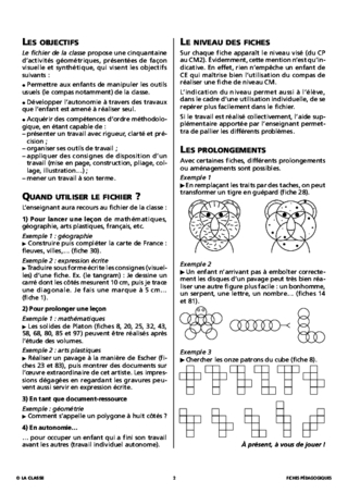 Activités géométriques, artistiques et manuelles du CP au CM2 (introduction générale)