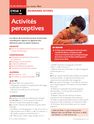 Activités percéptives