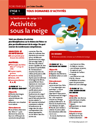 Activités sous la neige