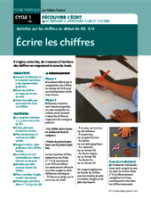 Activités sur les chiffres en début de GS (3) / Ecrire les chiffres