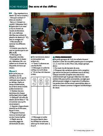 Activités sur les chiffres en début de GS (4) / Des sons et des chiffres