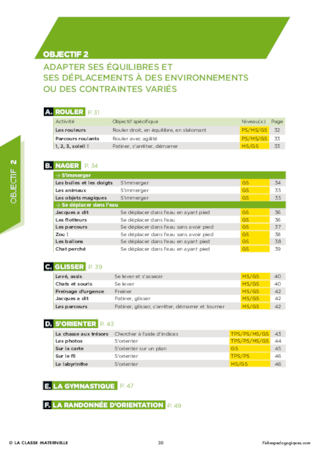 Adapter ses équilibres et ses déplacements