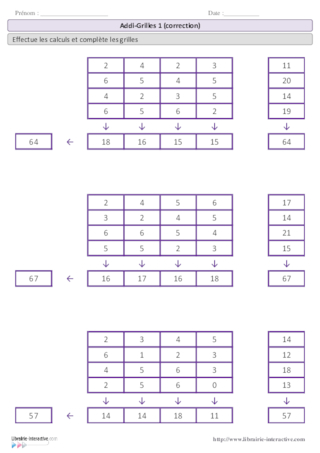 Addigrilles CP - CE1