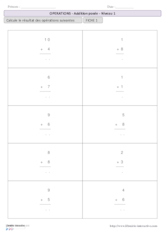 Additions posées du CP au CM2