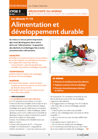 Alimentation et développement durable