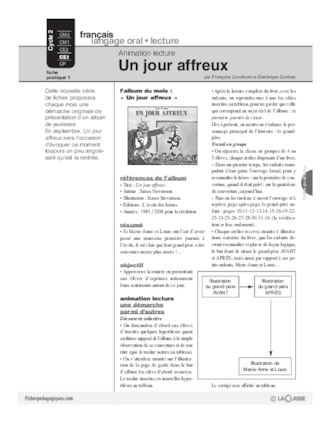 Animation lecture (1) / Un jour affreux